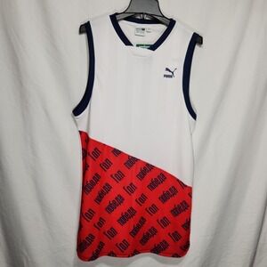 PUMA Mens Medium Soccer World Cup Red‎ Blue White Russia Athletic Sports Jersey
